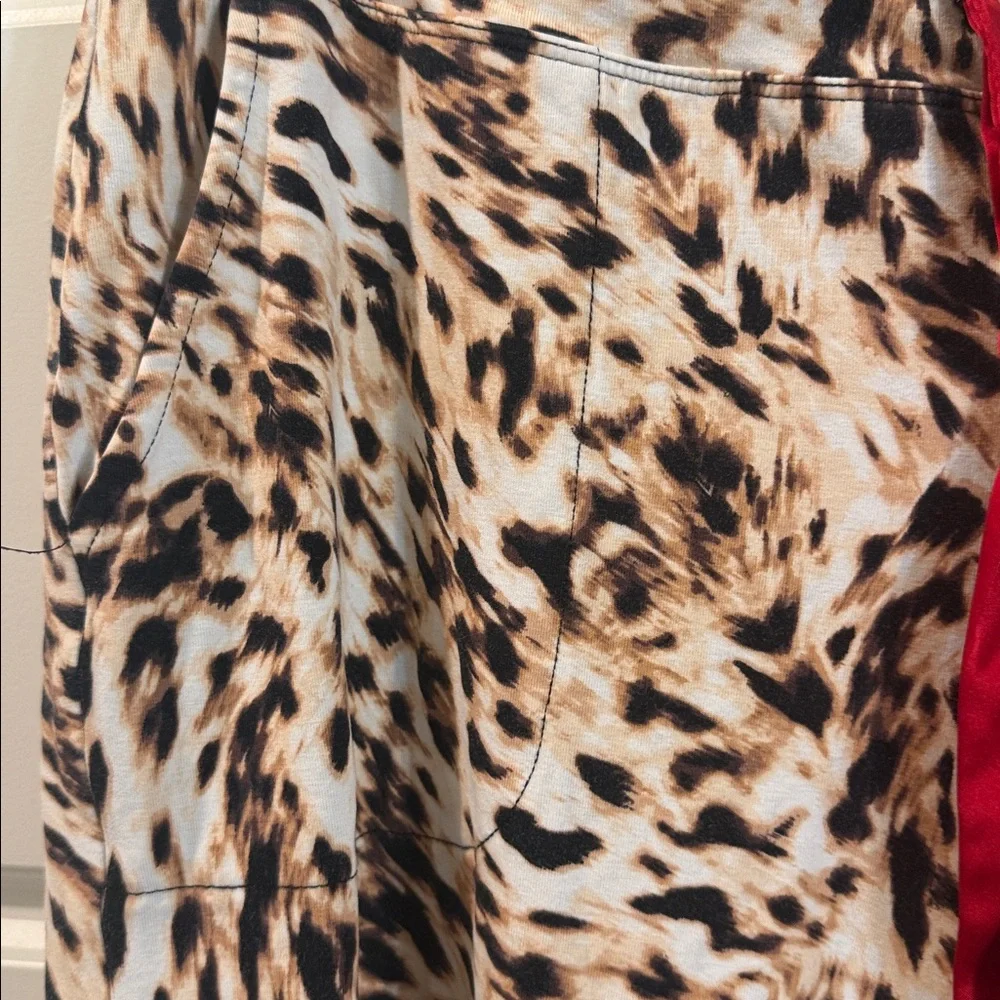 SOMA Leopard Print Pajamas Top Soft Cotton Modal Blend large